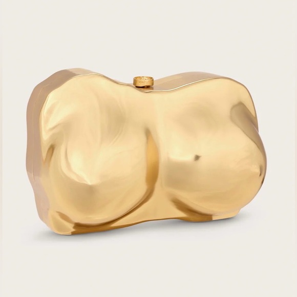 cult gaia Handbags - NEW CULT GAIA  REINA CLUTCH $898 BRUSHED BRASS BUST